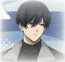 a picture of a boy with the name rin written on the bottom