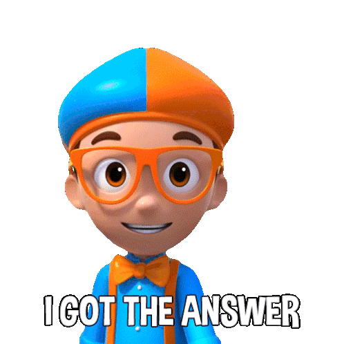 I Got The Answer To My Question Blippi Sticker - I Got The Answer To My Question Blippi Blippi Wonders - Educational Cartoons For Kids Stickers