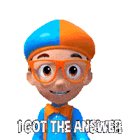 I Got The Answer To My Question Blippi Sticker - I Got The Answer To My Question Blippi Blippi Wonders - Educational Cartoons For Kids Stickers