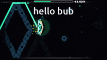 a video game that says hello bub on the bottom