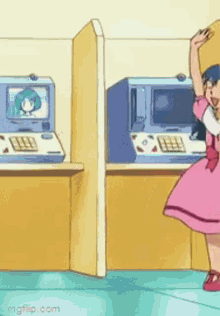 pokemon dawn pink dress spinning anime