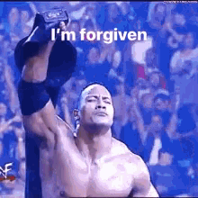 Im Forgiven The Rock GIF - Im Forgiven The Rock Hands Up GIFs