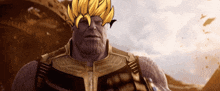 thanos from avengers infinity war has a yellow hair