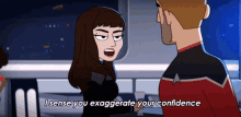I Sense You Exaggerate Your Confidence In Order To Mask An Ocean Of Insecurity Deanna Troi GIF - I Sense You Exaggerate Your Confidence In Order To Mask An Ocean Of Insecurity Deanna Troi Star Trek Lower Decks GIFs