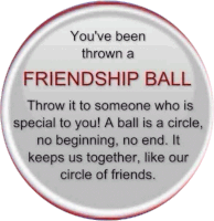 Friends Forever Friends Ball Sticker - Friends Forever Friends Ball Throw To Someone Special To You Stickers
