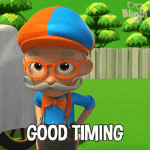 Good Timing Blippi GIF - Good Timing Blippi Blippi Wonders Educational Cartoons For Kids GIFs