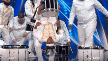 Upside Down Performance The Pack Drumline GIF - Upside Down Performance The Pack Drumline America'S Got Talent GIFs