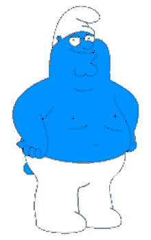 peter griffin smurf blue family guy