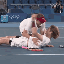hug anastasia pavlyuchenkova andrey rublev roc tennis team nbc olympics