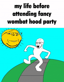 foreboding happy party hood wombat