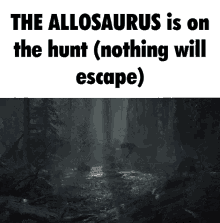 the allosaurus allo the isle islecord on the hunt