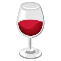 a cartoon drawing of a glass of red wine