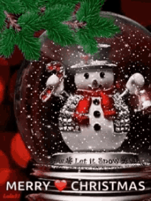 Merry Christmas Snowman GIF - Merry Christmas Snowman Let It Snow GIFs