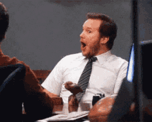 Surprise Parks And Rec GIF - Surprise Parks And Rec Parks And Recreation GIFs