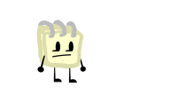 a drawing of a notebook and a green question mark with a face