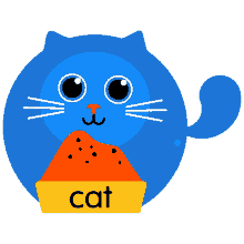 cat eat cartoon cute