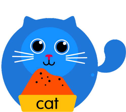 Cat Eat Sticker - Cat Eat Cartoon Stickers