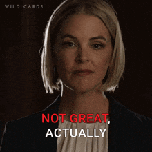 Not Great Actually Daphne GIF - Not Great Actually Daphne Wild Cards GIFs