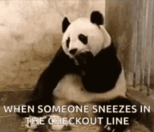 Sneeze When Someone Sneezes In The Checkout Line GIF - Sneeze When Someone Sneezes In The Checkout Line Scared GIFs