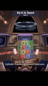 a screenshot of a game that says hip to be square on it