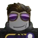 a person wearing sunglasses and a hoodie is smiling .