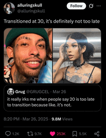 a screenshot of a tweet from alluringskull