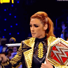 Becky Lynch Raw Womens Champion GIF - Becky Lynch Raw Womens Champion Mic Drop GIFs