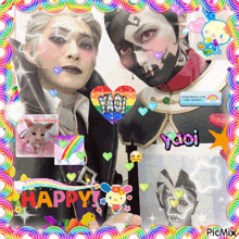 a picture of two people with yaoi written on the bottom
