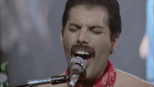 we are the champions freddie mercury gif