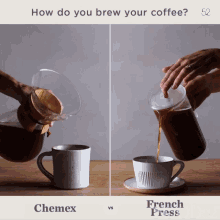 pouring mug cup chemex french press