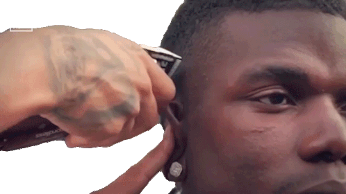Trimming Paul Pogba Sticker - Trimming Paul Pogba Haircuts Stickers