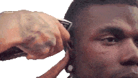 Trimming Paul Pogba Sticker - Trimming Paul Pogba Haircuts Stickers