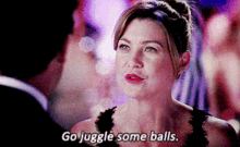 Greys Anatomy Meredith Grey GIF - Greys Anatomy Meredith Grey Go Juggle Some Balls GIFs