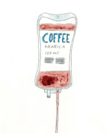 drawing coffee