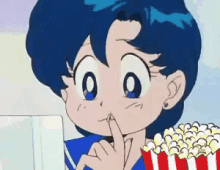 Sailor Mercury Sailor Moon GIF - Sailor Mercury Sailor Moon Popcorn GIFs