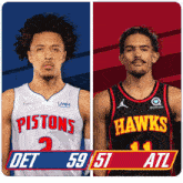 Detroit Pistons (59) Vs. Atlanta Hawks (51) Half-time Break GIF