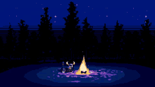 pixel art bonfire