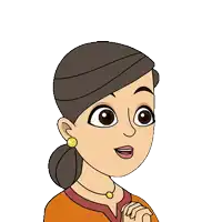 a cartoon of a woman with a surprised expression on her face