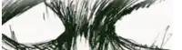 a black and white drawing of a person 's eyes with mascara .