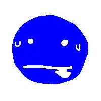 a blue ball with a white arrow pointing down