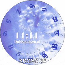 a blue circle with numbers and the words xboxone on the bottom