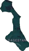 a map of dagestan is shown with a white background