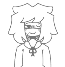 a black and white drawing of a cartoon character wearing a hoodie and glasses .