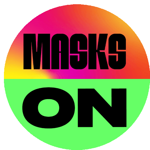 Mask On Logo Sticker - Mask On Logo Animated Text Stickers