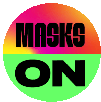 Mask On Logo Sticker - Mask On Logo Animated Text Stickers