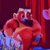 a cartoon character with a bow on its head