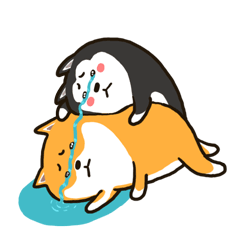 二哈萌柴2微信表情 Husky And Shiba Sticker - 二哈萌柴2微信表情 Husky And Shiba Crying Stickers