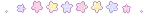 a row of pink , yellow , purple , and blue feathers on a white background .