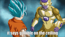 It Says Gullible On The Ceiling Goku Ultra Instinct GIF
