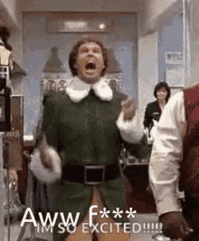 Elf So Excited GIF - Elf So Excited Screaming GIFs